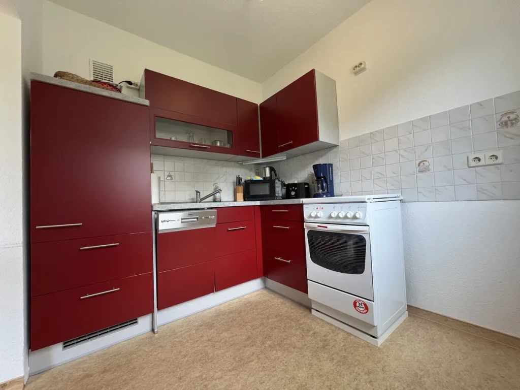Küche in der Ferienwohnung in Ehrenfriedersdorf