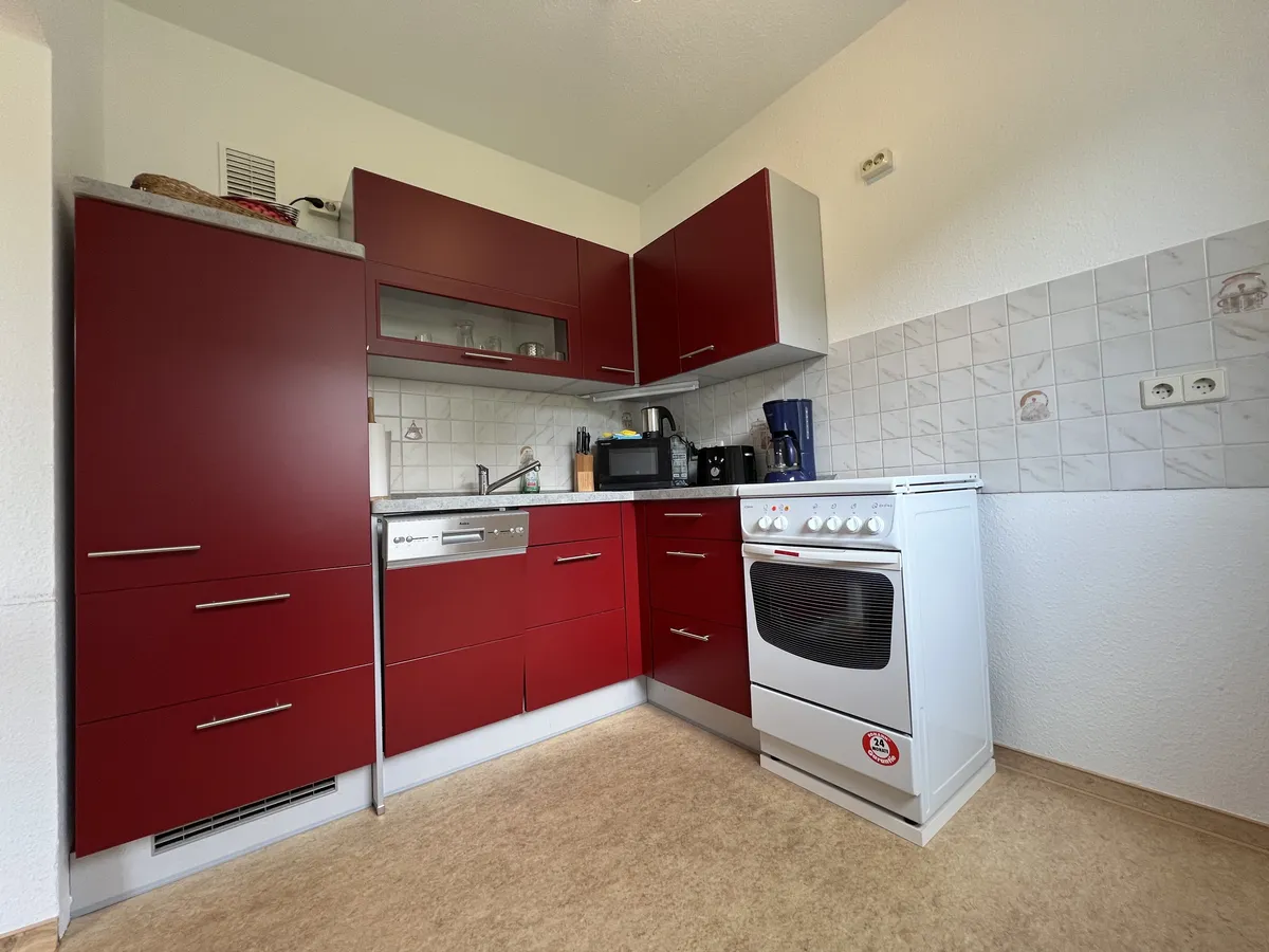 Küche in der Ferienwohnung in Ehrenfriedersdorf