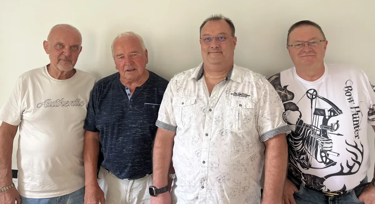 von links nach rechts: Detlef Uhlig, Jochen Schindler, Mike Richter, Andre Haase
