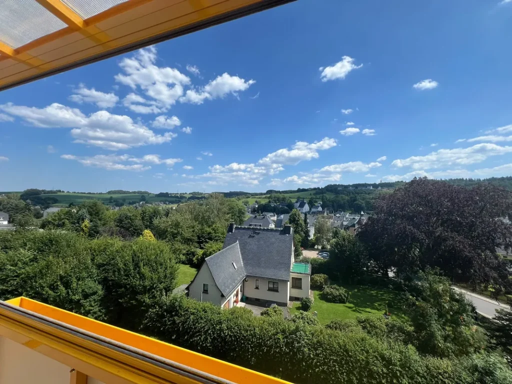 Blick vom Balkon über Ehrenfriedersdorf